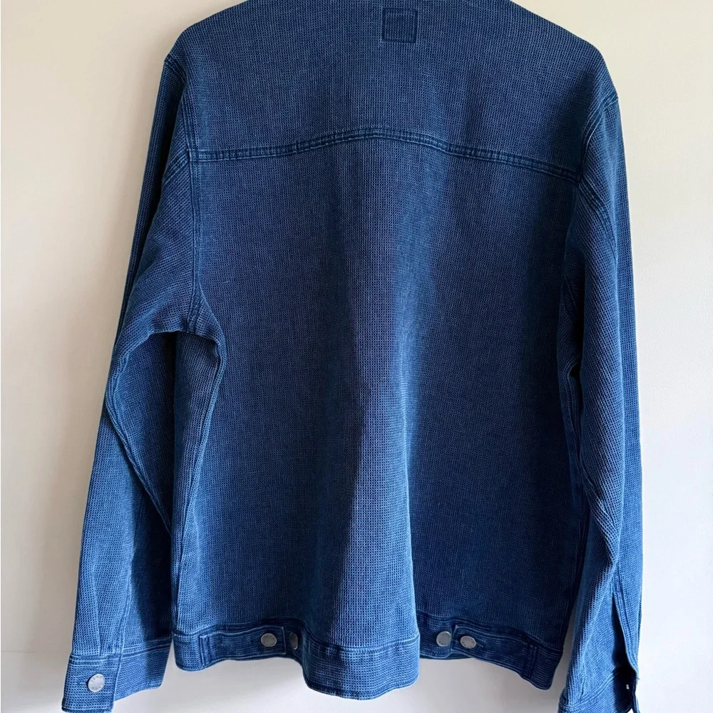 ROWM Shacket/Jacket Waffle Texture Indigo Dyed for Men Casual Chore Barn